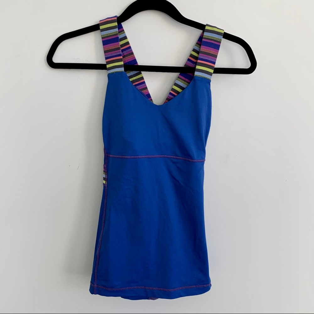 LULULEMON Push Your Limits Tank Poncho Blue Sz 6